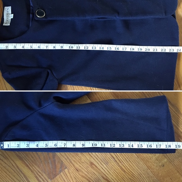 Francesca's Navy Coat w/ Bow Detail - Picture 8 of 8